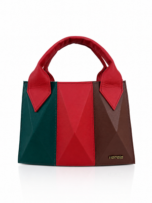 Cartera manos libres Praga, color vinotinto y café