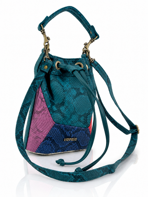 Cartera manos libres Seúl, color pitón multicolor