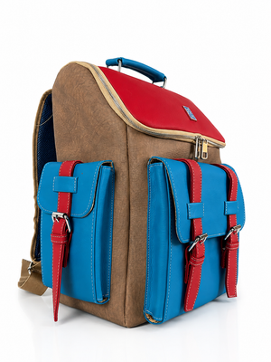 Morral Everest edición especial, color rojo y azul