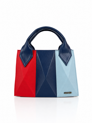 Cartera manos libres Praga, color rojo y azul