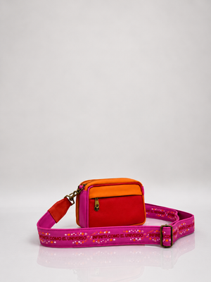 Manos libres Tiny, color naranja y rojo