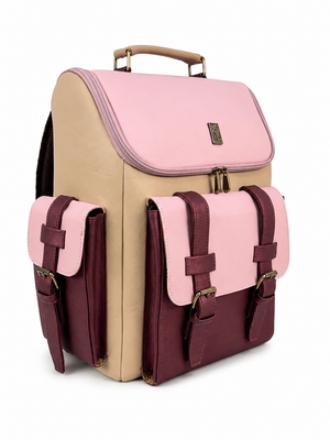 Morral Everest grande, color rosado y vinotinto