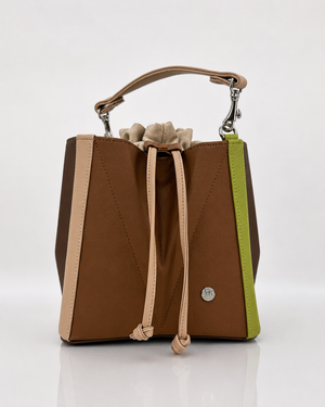 Cartera manos libres Egipto, color miel y café