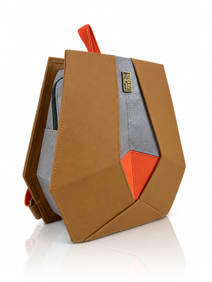 Morral Mónaco, color miel y plateado