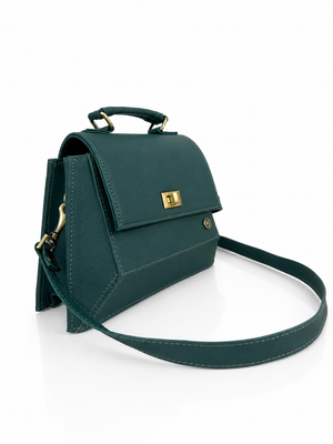 Cartera manos libres mini Lucca, color verde oscuro