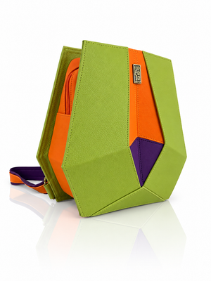 Morral Mónaco, color verde y naranja