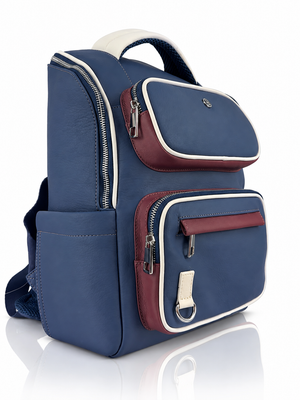 Morral Himalaya mediano, color azul y almendra