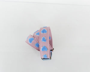 Straps Corazón, color rosado y azul bebé