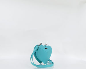 Cartera manos libres mini Corazón, color turquesa