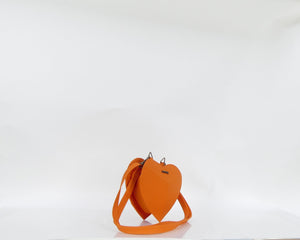 Cartera manos libres mini Corazón, color naranja