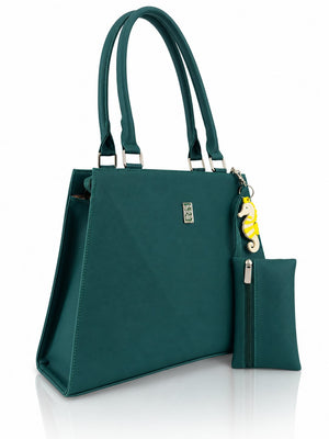 Cartera de mano Italia color verde de Hereje, colección Siete Colores
