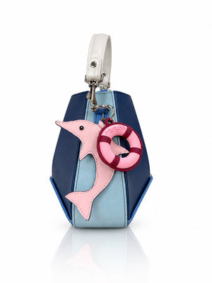 Cartera manos libres Dubai color azul de Hereje, colección Siete Colores