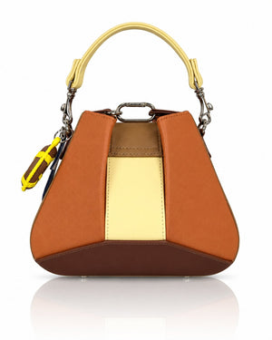 Cartera manos libres Dubai color naranja de Hereje, colección Siete Colores
