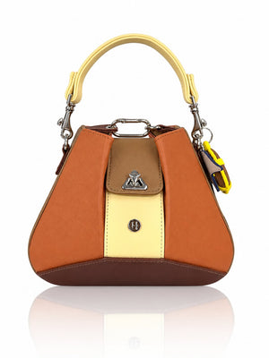 Cartera manos libres Dubai color naranja de Hereje, colección Siete Colores