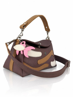 Cartera manos libres Japón color café de Hereje, colección Siete Colores