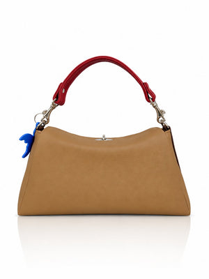 Cartera manos libres Japón color camel de Hereje, colección Siete Colores