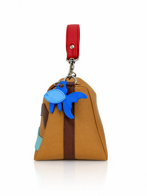 Cartera manos libres Japón color camel de Hereje, colección Siete Colores