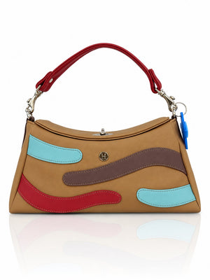 Cartera manos libres Japón color camel de Hereje, colección Siete Colores