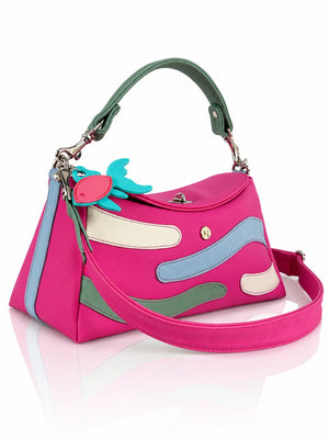 Cartera manos libres Japón color fucsia de Hereje, colección Siete Colores