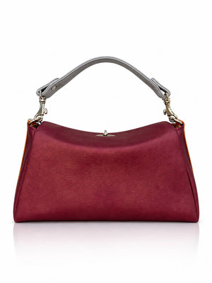 Cartera manos libres Japón color vinotinto de Hereje, colección Siete Colores