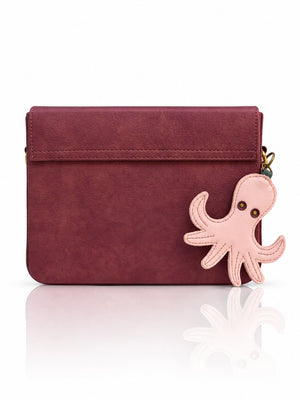 Cartera manos libres Nina color vinotinto de Hereje, colección Siete Colores