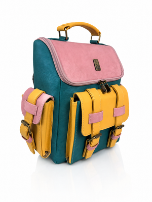 Morral Everest mini, color rosado y turquesa
