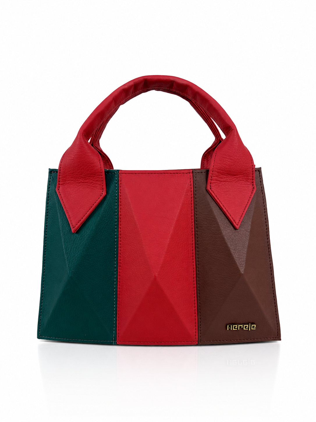 Cartera manos libres Praga, color vinotinto y café