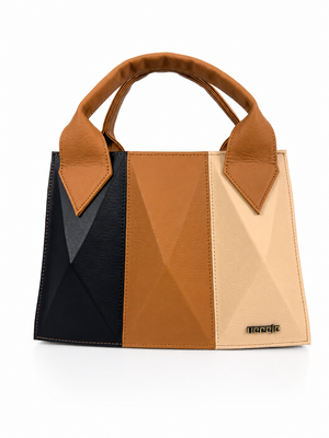 Cartera manos libres Praga, color negro y beige