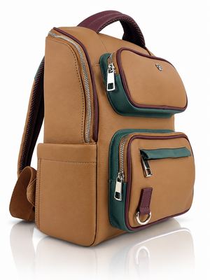 Morral Himalaya mediano, color miel y vinotinto