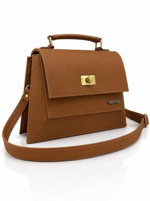 Cartera manos libres Lucca, color miel