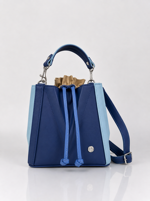 Cartera manos libres Egipto, color azul y azul claro