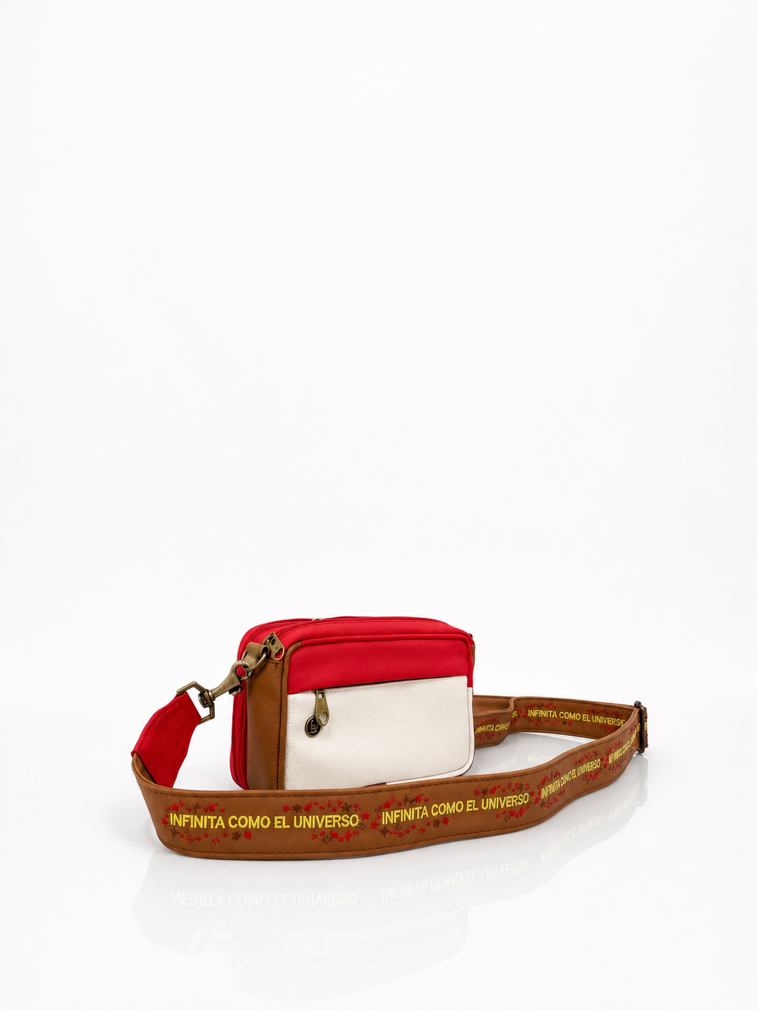 Manos libres Tiny, color rojo y beige