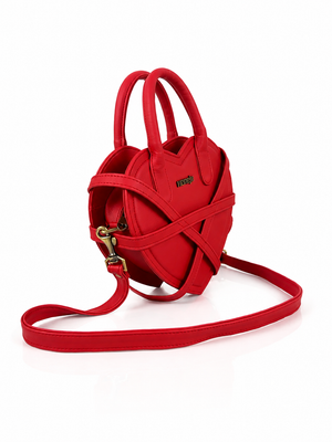 Cartera manos libres Corazón Bondage, color rojo