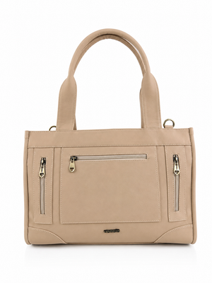 Cartera manos libres Totti grande, color beige