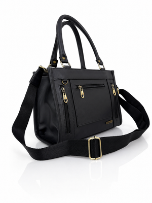 Cartera manos libres Totti mediana, color negro