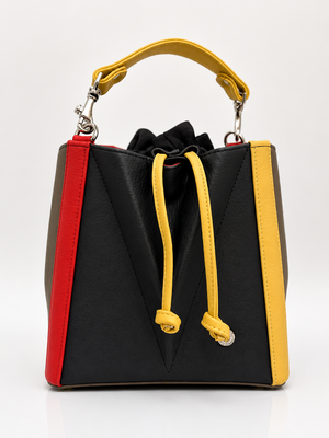 Cartera manos libres Egipto, color negro y taupe