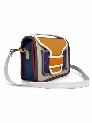 Cartera manos libres Valencia grande, color gris y miel