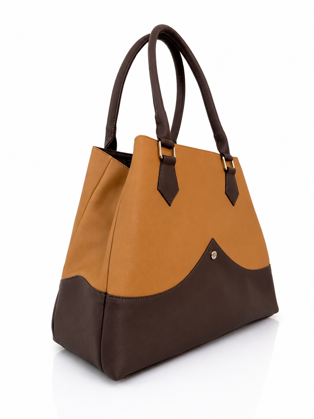 Cartera Bélgica, color miel y café