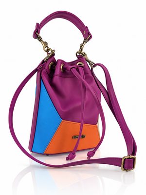 Cartera manos libres Seúl, color moraleche y satín