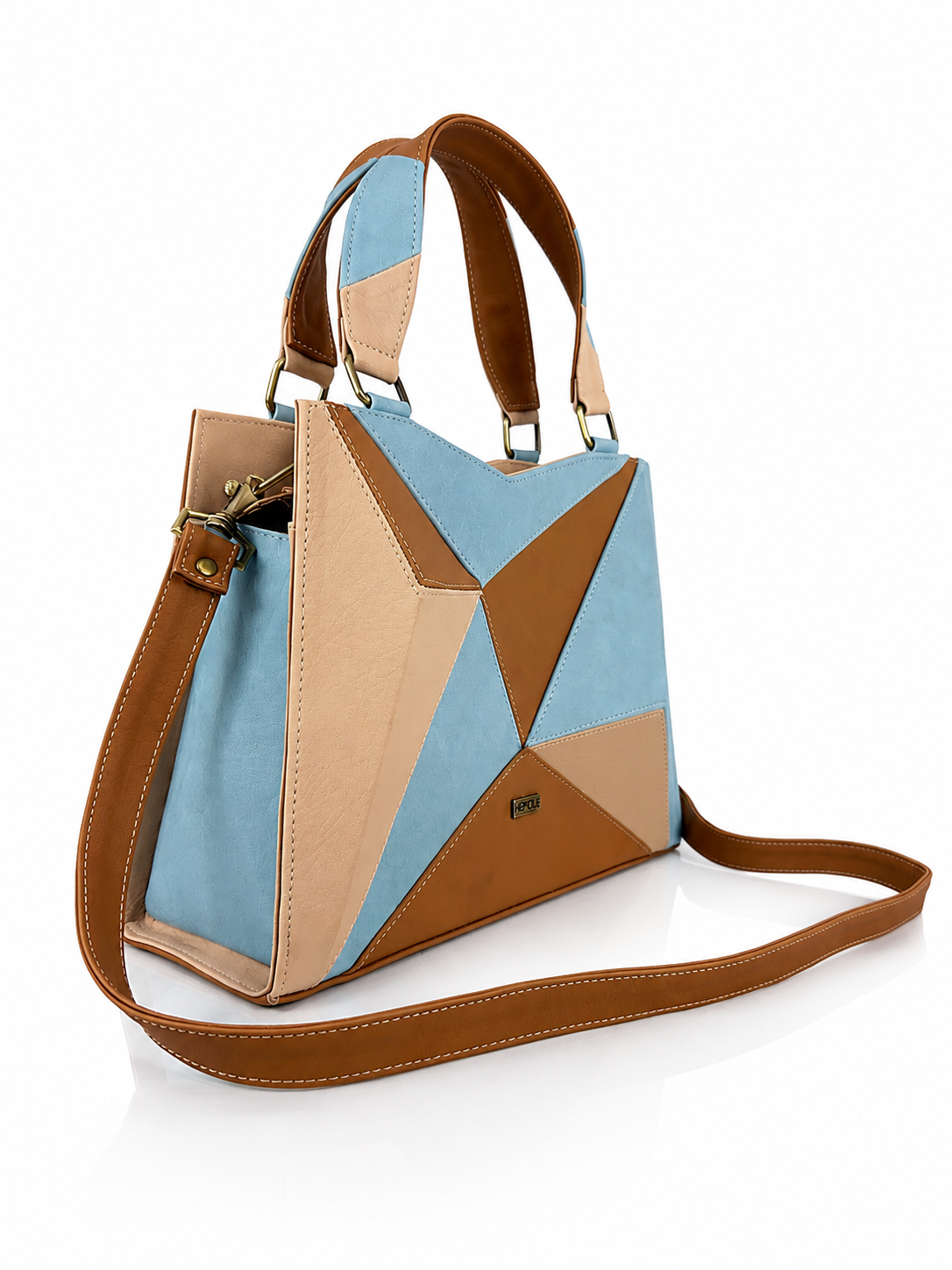 Cartera manos libres Dublin, color azul y beige