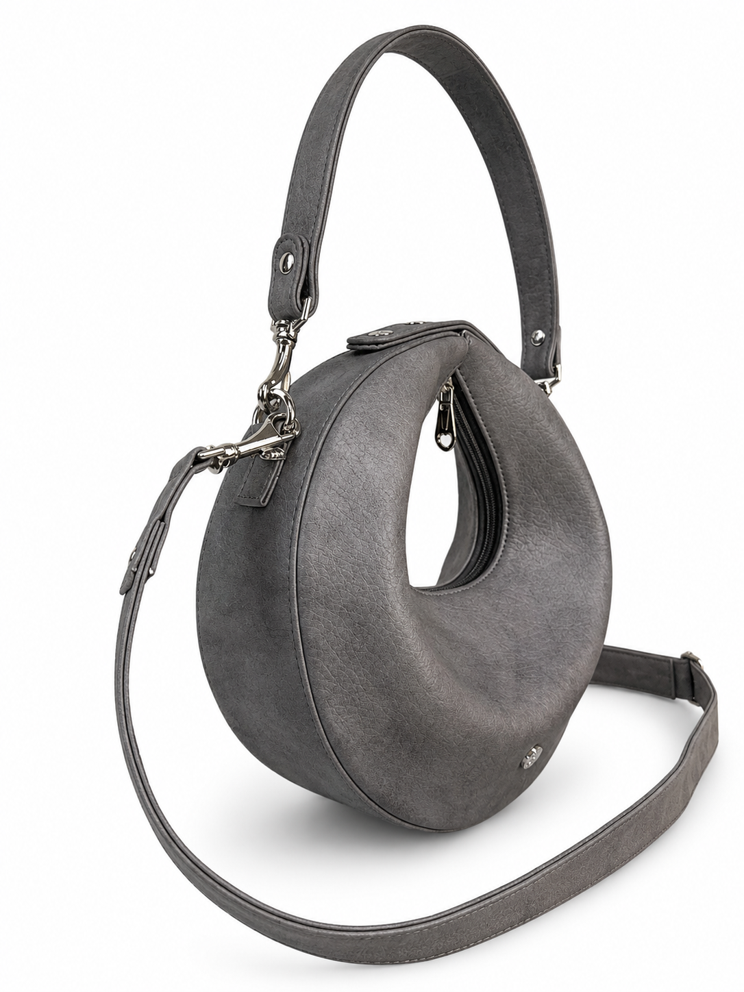 Cartera manos libres Sahara, color plateado