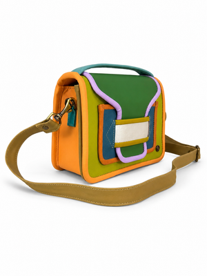 Cartera manos libres Valencia grande, color verde y menta