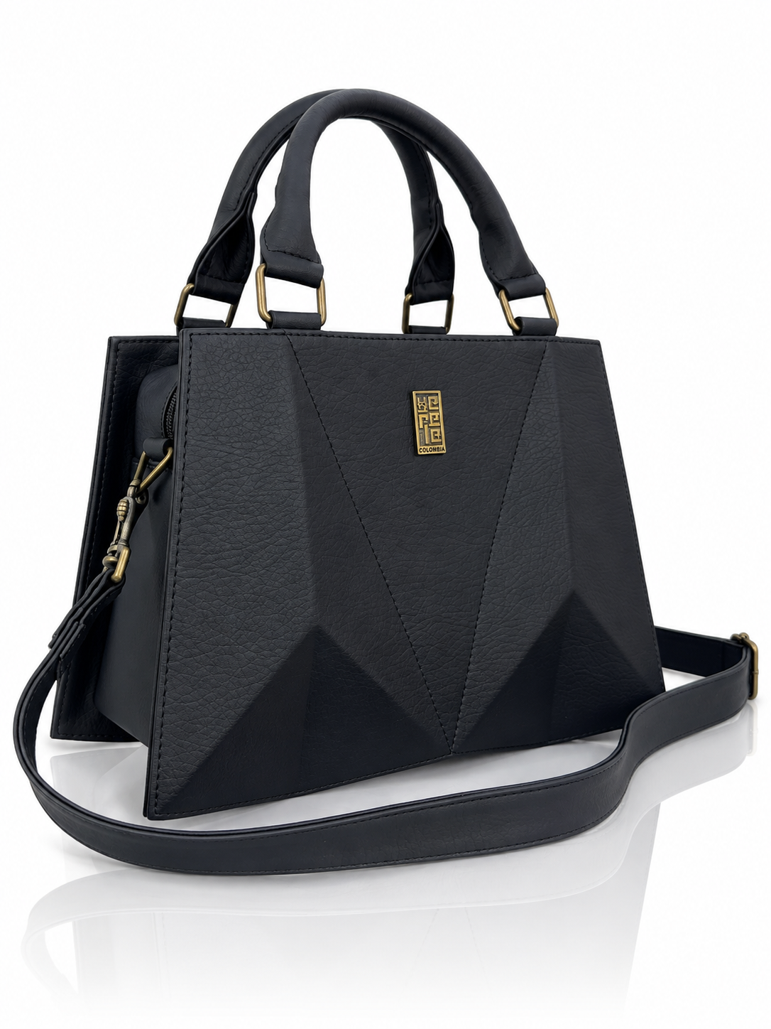 Cartera manos libres Francia grande, color negro