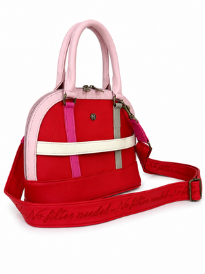 Cartera manos libres Cuba edición especial, color rosado y rojo