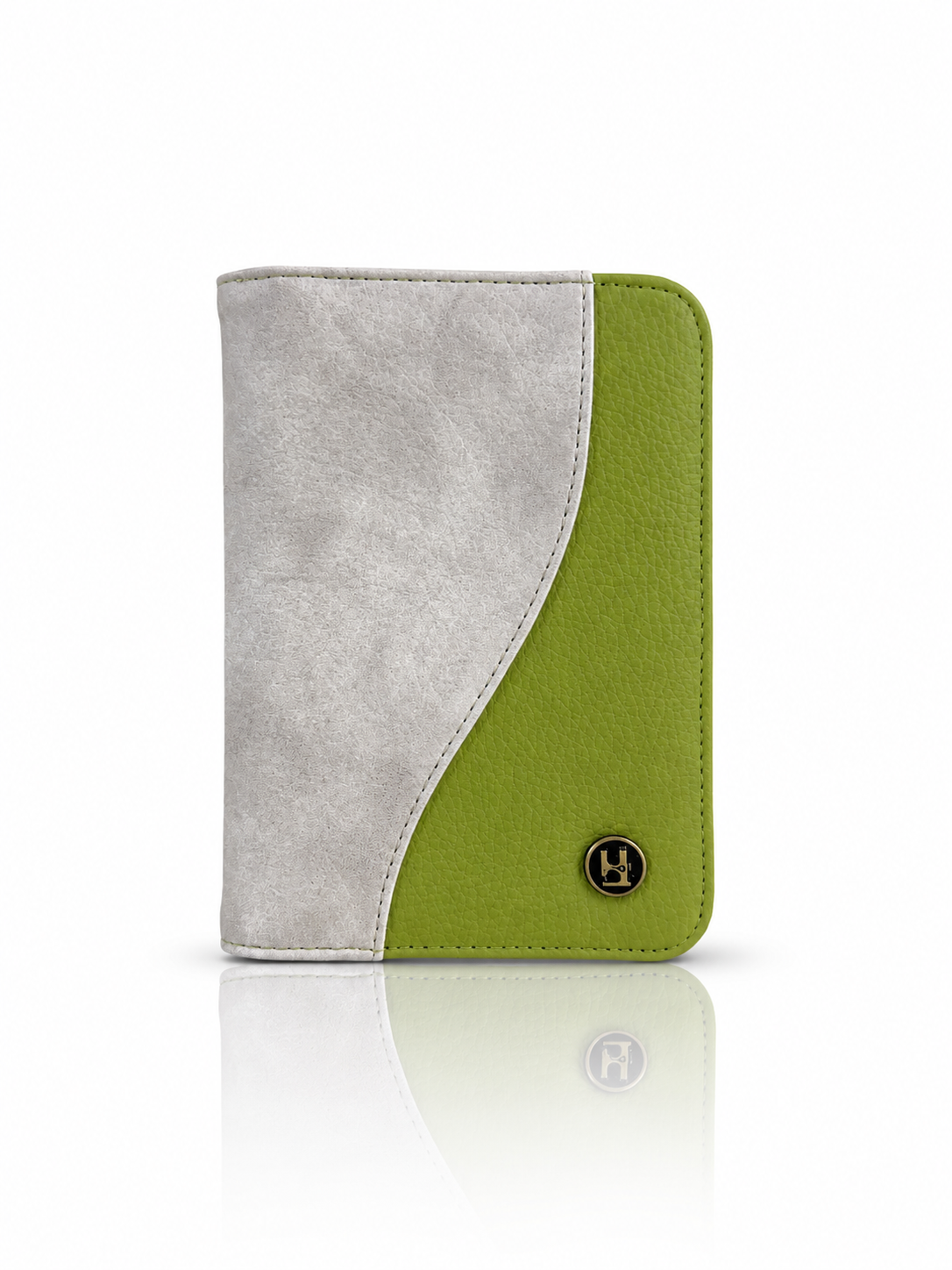 Pasaportera Cody, color hielo y verde