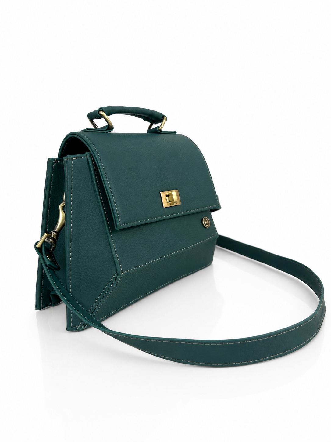 Cartera manos libres mini Lucca, color verde oscuro