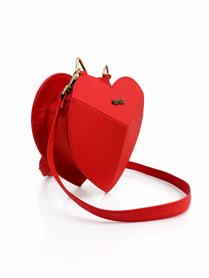 Cartera manos libres mini Corazón, color rojo
