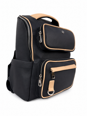 Morral Himalaya mediano, color negro y beige