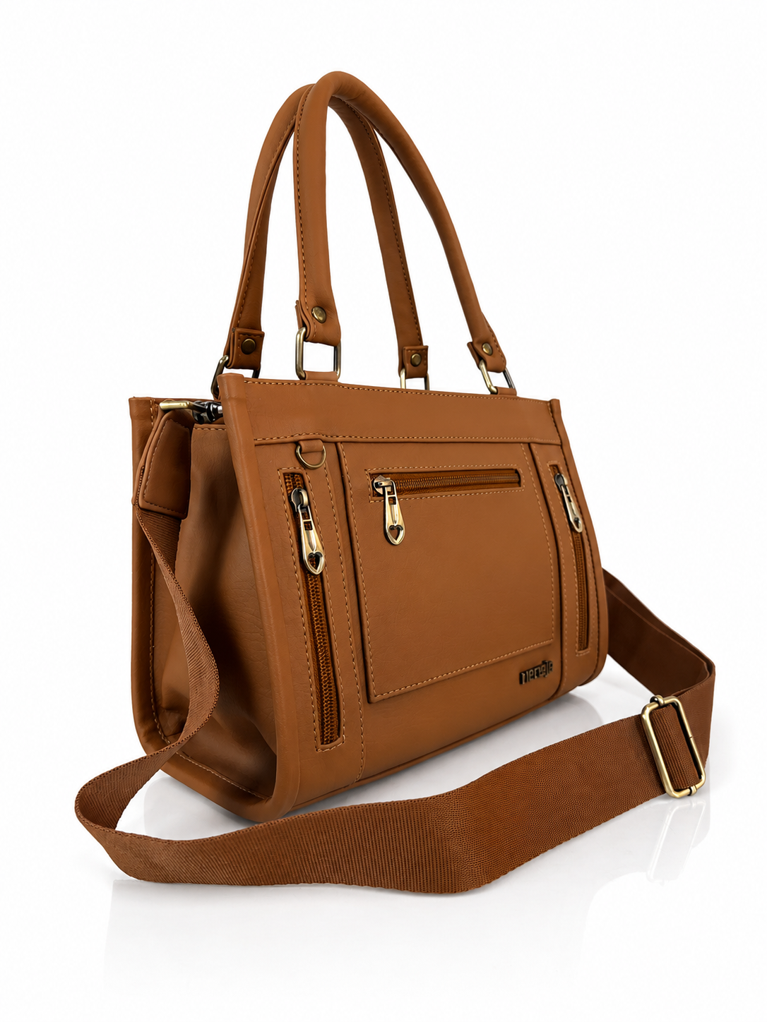 Cartera manos libres Totti mediana, color camel