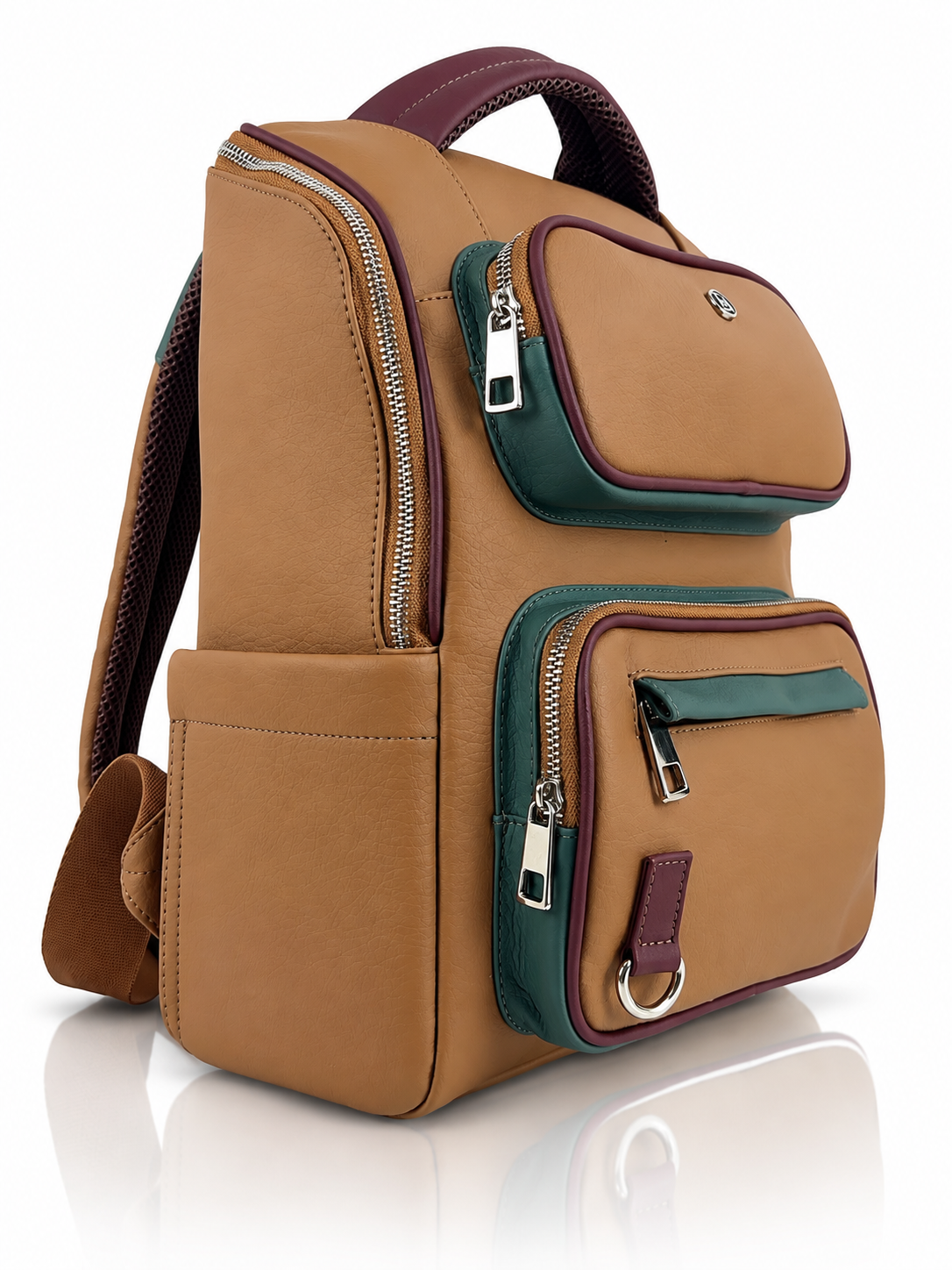 Morral Himalaya mediano, color miel y vinotinto